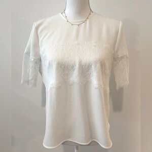 Elegant Cream Lace Women's Top